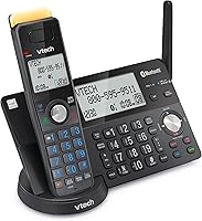 Vista 11 de VTech IS8128-11 - Teléfono inalámbrico DECT 6.0 de alcance superlargo para el hogar con contestador automático, alcance de hasta 2300 pies, bloqueo