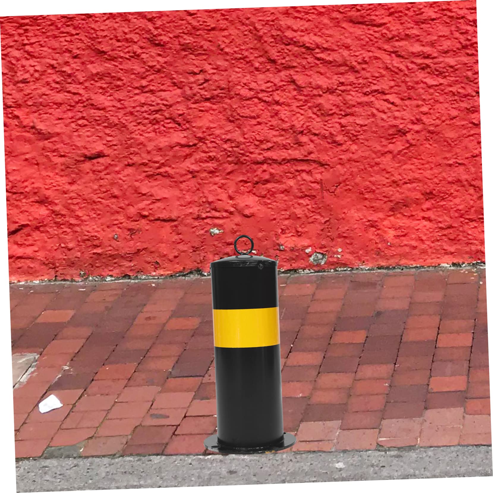 Bolardo de Acero Negro para Protección Vial y Control de Acceso | Interior, Exterior, Empresas, Municipios, Diseño Profesional, Carreteras, Almacenes, Uso Industrial