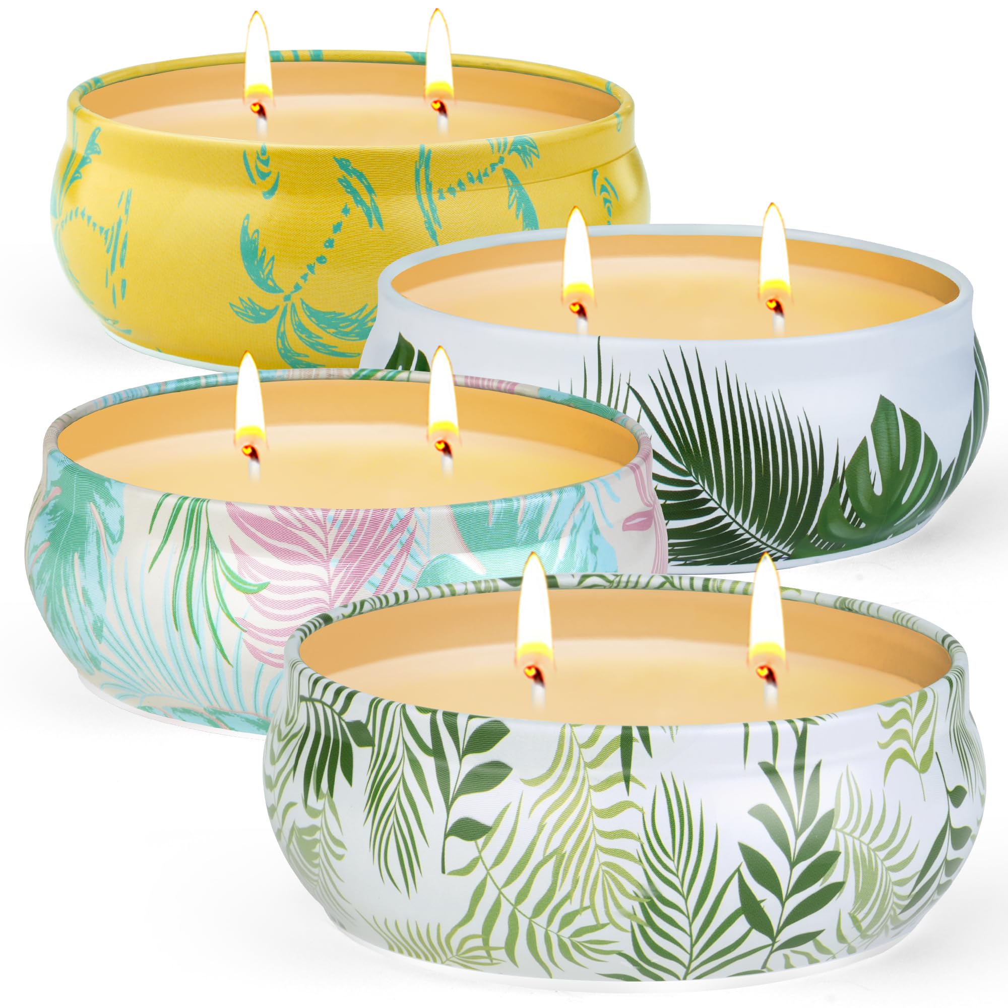 Citronella Candles, Indoor Outdoor Lemongrass Scented Candles,Natural Soy Wax Jar Candle, 100-Hour Burn Time, 7 Oz (2 Pack - View #11