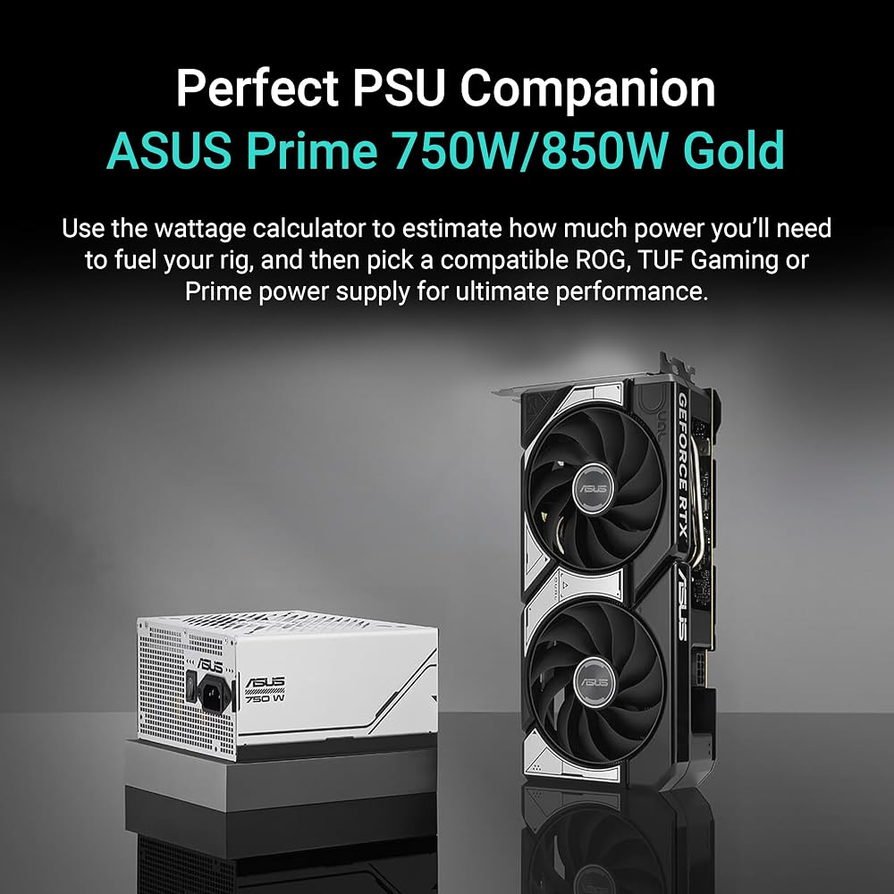 ASUS Dual GeForce RTX™ 5070 12GB GDDR7 OC Edition (PCIe 5.0, 12GB GDDR7, DLSS 4, HDMI 2.1b, DisplayPort 2.1b, Compact Dual-Fan Design, Axial-tech Fan Design, 0dB Technology, and More)