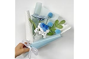 Enchanting Handmade Blue Tulip Rose Bouquet