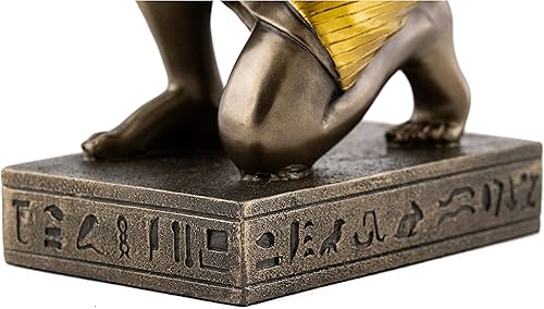 Miniatura 5 de Top Collection Thoth Statue – Escultura egipcia del dios del conocimiento y la sabiduría en bronce fundido en frío de primera calidad – Figura