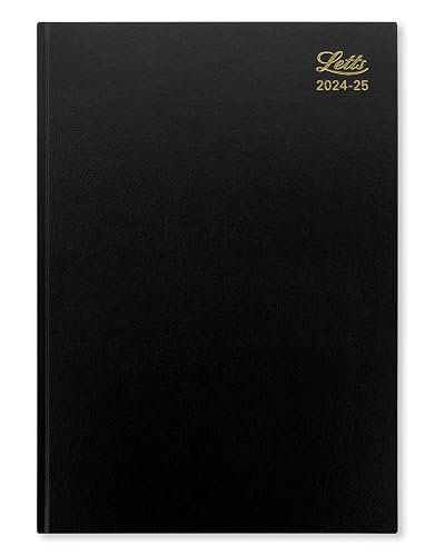 Letts of London Agenda scolaire semainier 2024/2025 A4 - Noir