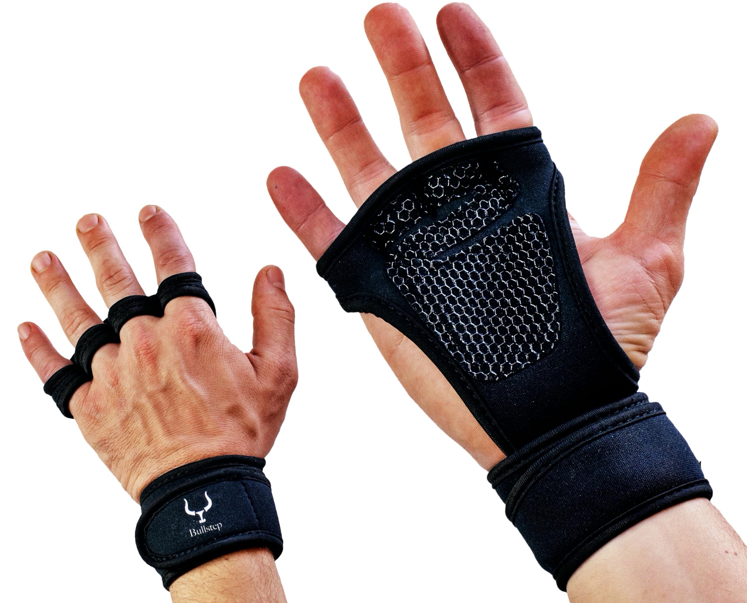 Guanti Palestra Uomo Donna Antiscivolo Traspiranti con Polsiere Crossfit Bodybuilding Grip Gym Gloves
