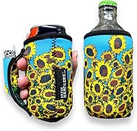 Vista 5 de Lit Handlers Mango de lata de soda, fundas enfriadoras de latas de 12 onzas, material de neopreno para cerveza, refrescos y otras bebidas, soporte