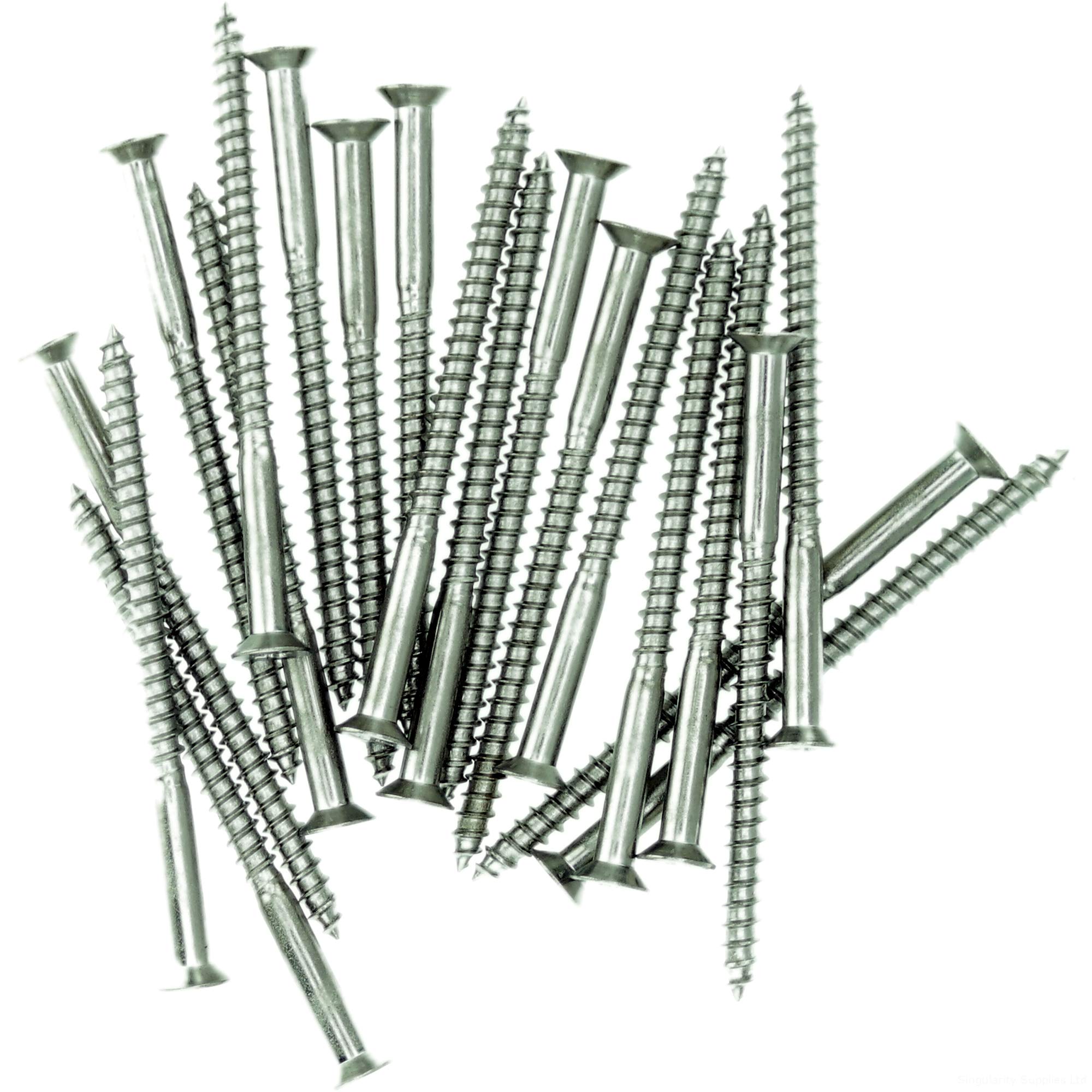 Singularity Supplies No.8 X 0.78 (4.0Mm X 20Mm) Pozi Countersunk Wood Screw - Stainless Steel (A2) (Pack Of 20)
