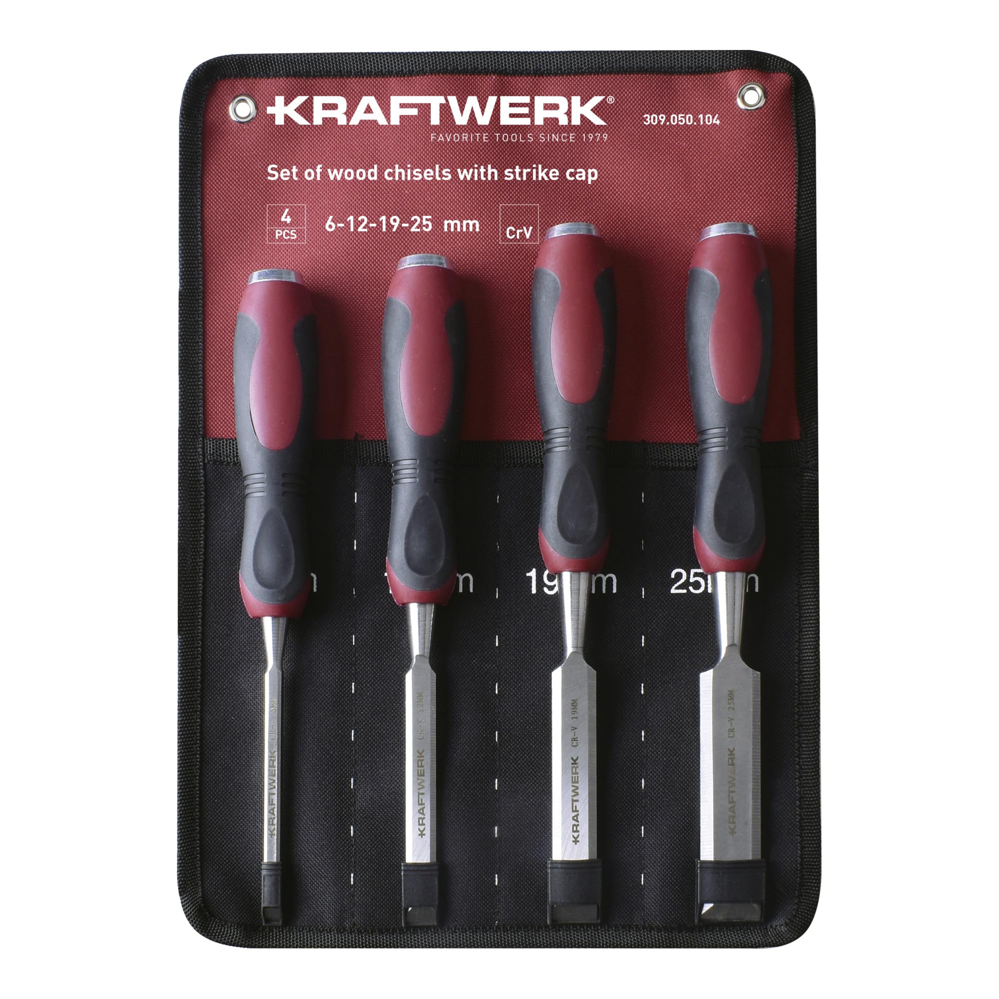 Kraftwerktools - Kraftwerk Set de Formon de Carpintero con Casquillo Metàlico, 6-12-19-25 mm