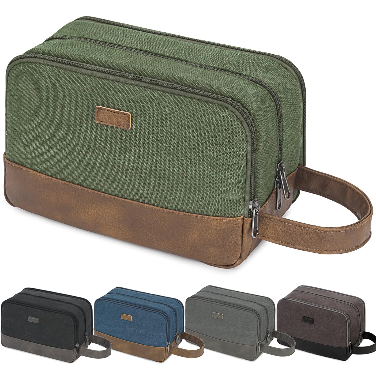 WANDF Travel Toiletry Bag for Men Large Toiletries Shaving Bag Water Resistant Hanging Dopp Kit Travel Accessories Bag
