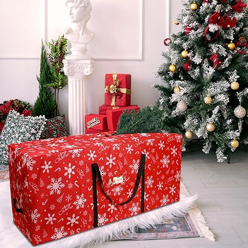 Miniatura 6 de RICHIE Bolsa de almacenamiento para árbol de Navidad de 9 pies, bolsa Oxford 600D para árbol de Navidad a prueba de desgarros, se adapta a árboles