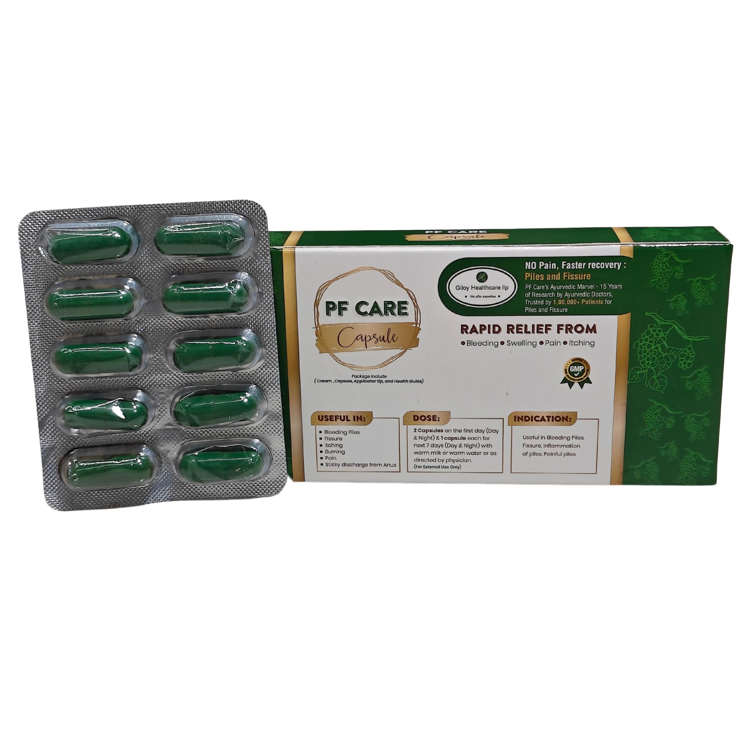 PF Care Capsule – Herbal Relief for Piles & Fissures | Natural Pain Relief and Healing Support (4-Way Action: Bleeding, Swelling, Pain, Itching) | Pack of 10 Capsules-picture-21