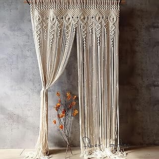 Macrame Curtain Wall Hanging Handmade Boho Curtains for...