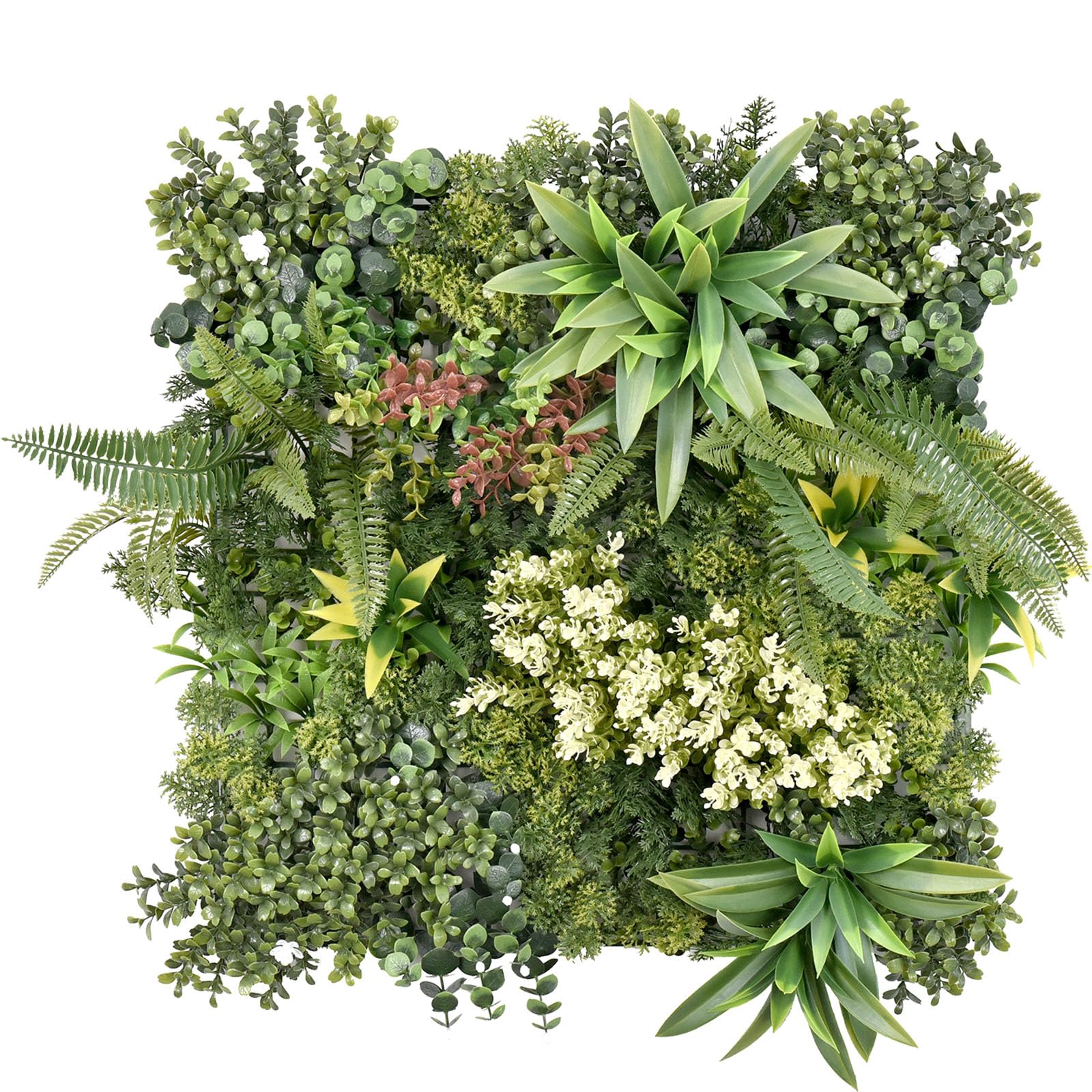 KARAT Pflanzenwand - Kunstpflanzen zur Wandmontage - 50 x 50 cm - Wandgarten - Künstliche Pflanzen Deko für Wand, Balkon & Garten