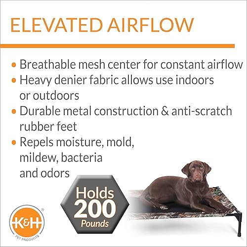 Miniatura 3 de K&H PET PRODUCTS - Cuna elevada para mascotas con centro de malla, varios tamaños