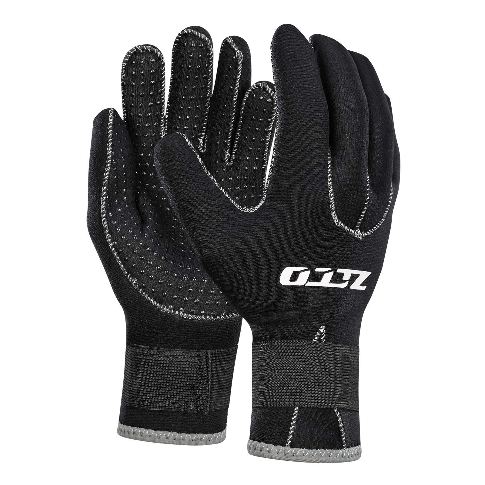 ZCCO 3mm Neoprenanzug Handschuhe Thermohandschuhe Männer Herren Anti-Rutsch-Handschuhe für Frauen Schwarz