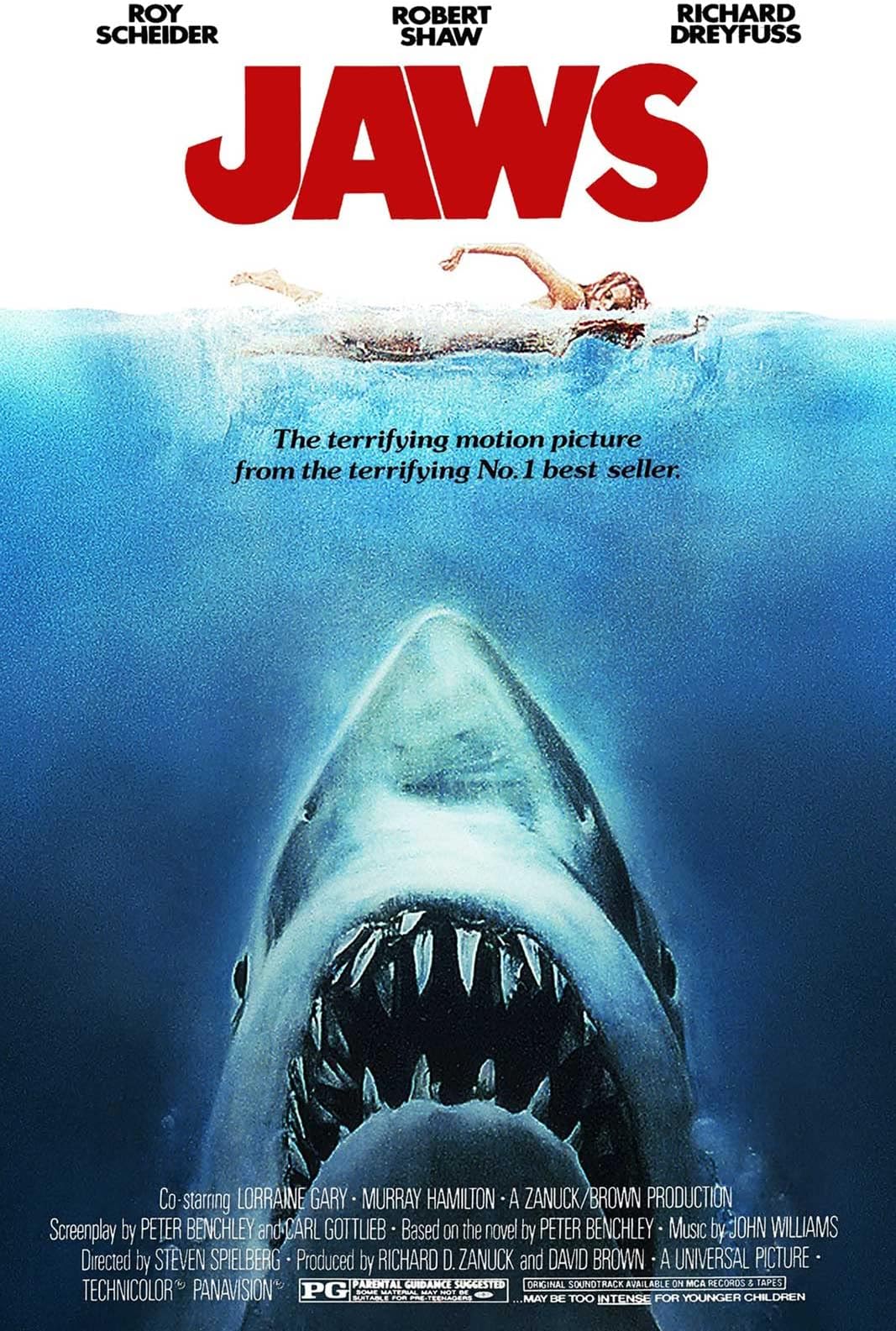 Jaws Classic Vintage 80's Movie Poster Art Glossy Poster (A3 297 x 420 mm)