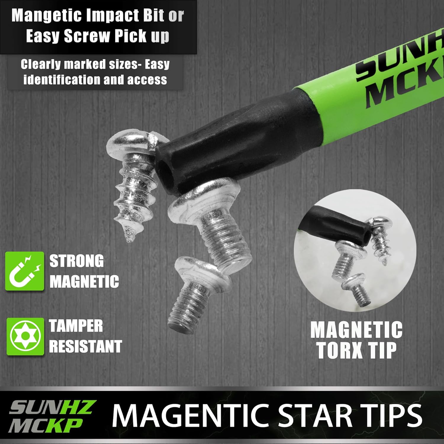 SUNHZMCKP Impact Torx Bits 30 Pack (T25), Magnetic Screwdriver Bit Set, S2 Alloy Steel Tamper Resistant Star Bits with 1/4” Hex-Shank, CNC Machined Tips Power Bits with Storage Box