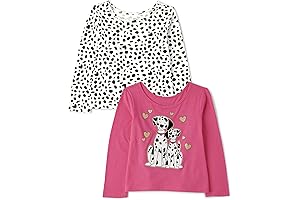 Fashionable Dalmatian Long Sleeve Shirts for Toddler Girls