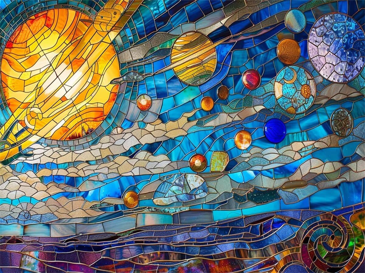 Planet Paint by Numbers Starry Sky Paint by Numbers Kits,Hobbies for Adults Women,Painting by Numbers for Kids,without Frame DIY Acrylic Pigment Drawing Paintwork,for Home Wall Decor 18x24in YF-420