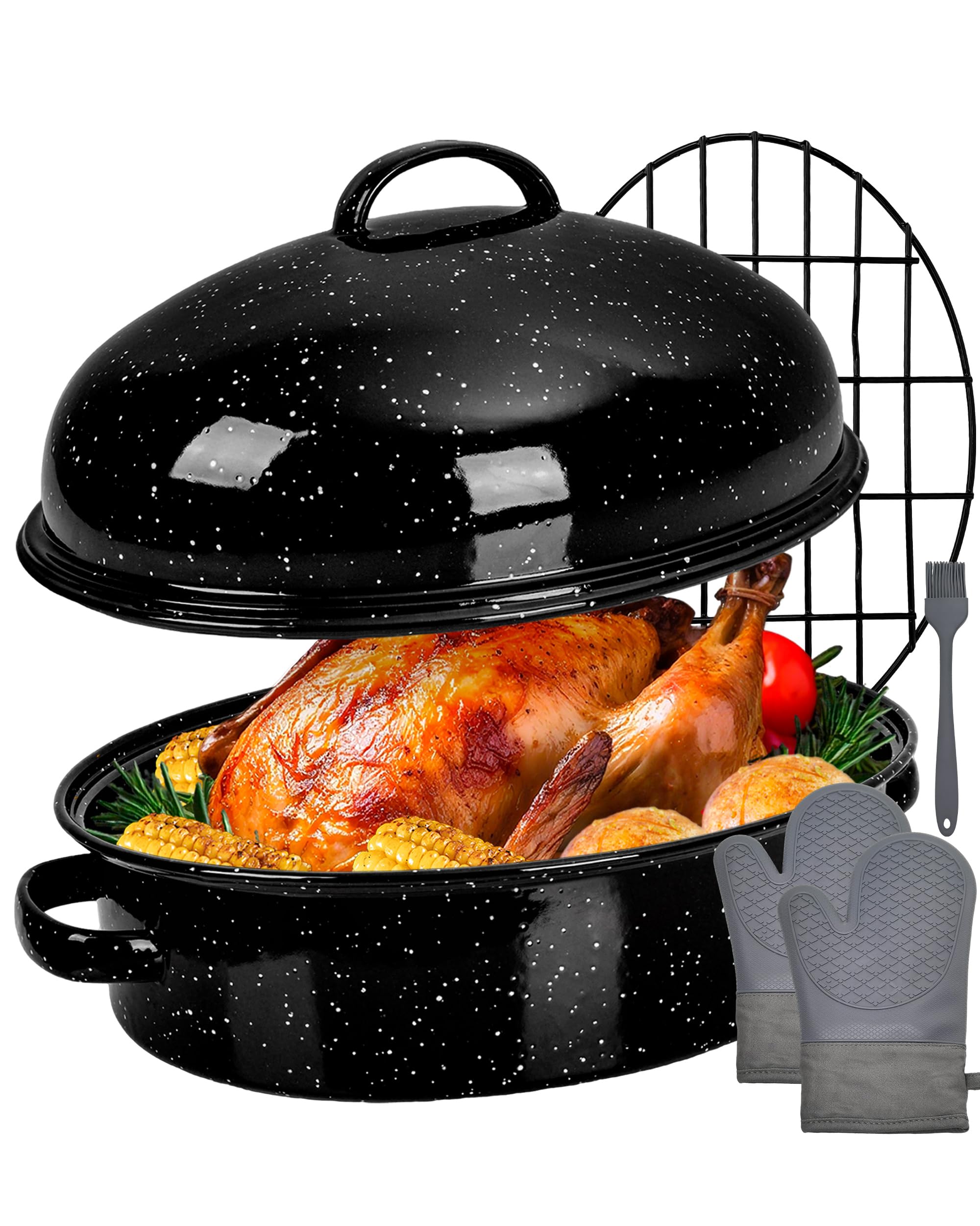 MCCSI Roasting Pan with Lid & Rack