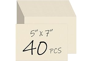 40 Sheets 5x7 Blank Cardstock Paper Note Cards