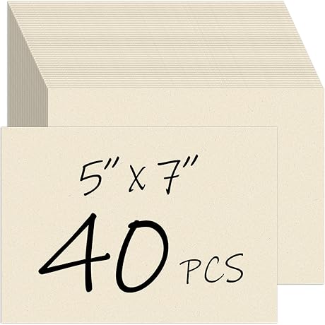 40 Sheets 5x7 Blank Cardstock Paper Note Cards