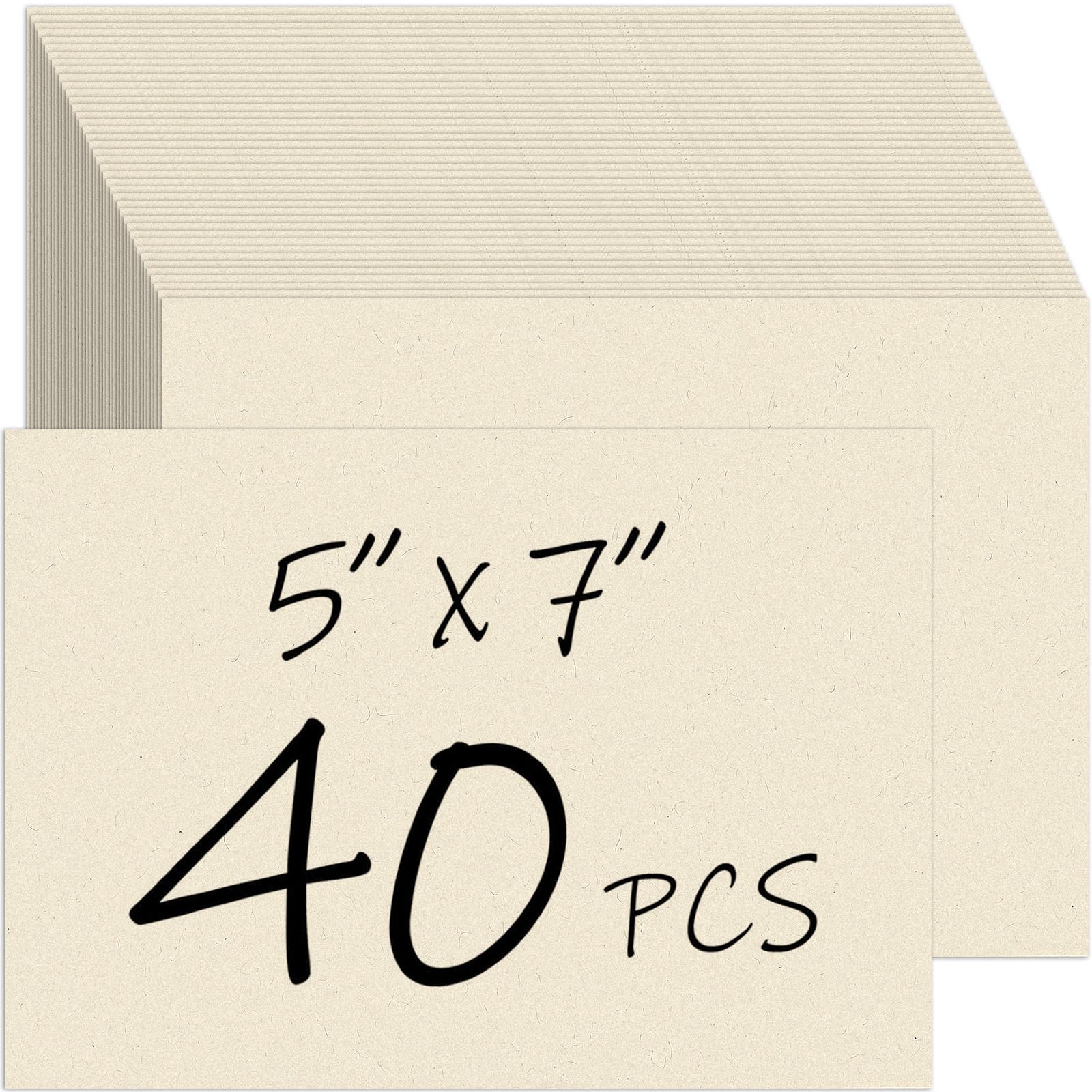 40 Sheets Blank 5x7 Cardstock Paper, Thick Cardstock 80lb/230gsm Card Stock Printer Paper for Invitations, Greeting, Note Cards, 5x7 Blank Cards for Writing, Stamping, Printing, Postcards