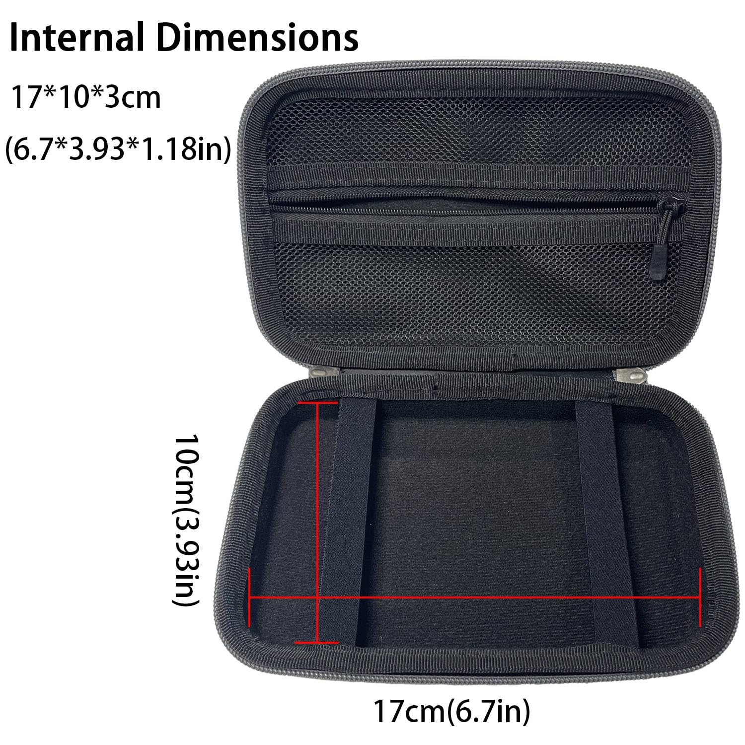 TRIPHKAR Custodia Protettiva Rigida Borsa per Game Boy Classic, 3DS XL, 3DS LL Console, Hard Disk 3.5 Inch Interno, Power Bank e Accessori (Solo Case)