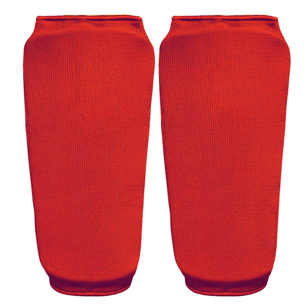 PROSTYLE SPORTS Shin Guards for Kickboxing MMA Fighting Pads Muay Thai Training Protector (2 PAIRS) (Red, XSmall)