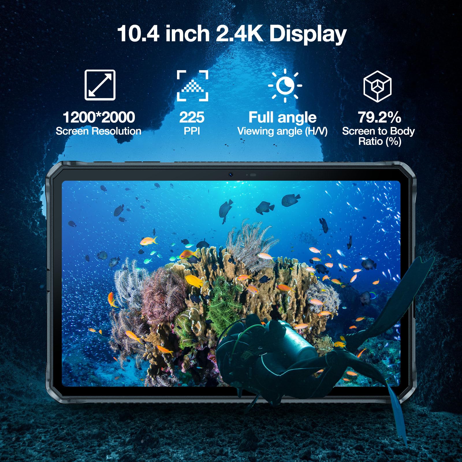 Amazon.com: DOOGEE R20 Tablet resistente, 10.4 pulgadas 2.4K