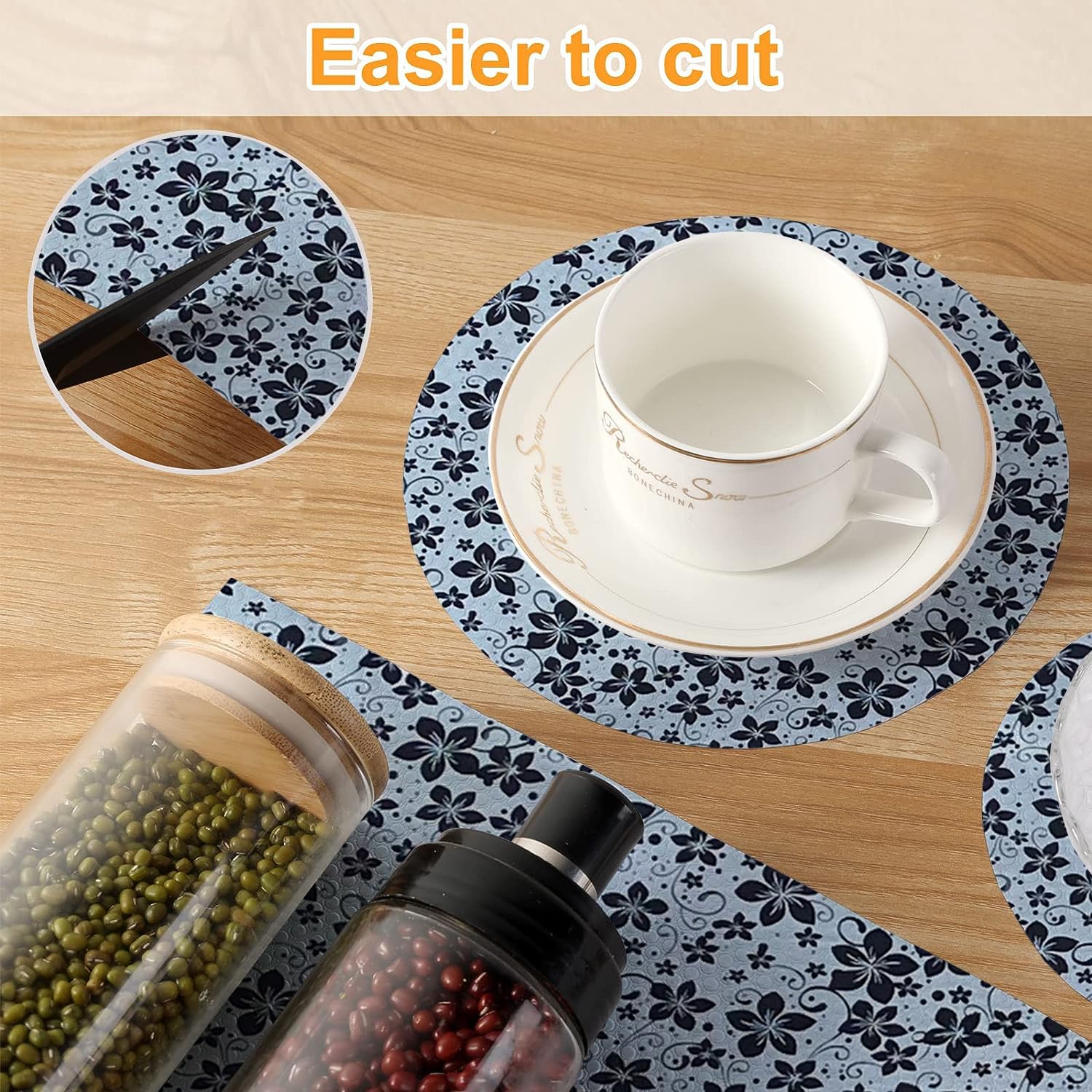 Vocal Store Kitchen Drawer/Cabinet Shelf Mat|PVC Material|Adjustable Size 10 Meter Roll, Grey - CDOJ-P36-10M 2