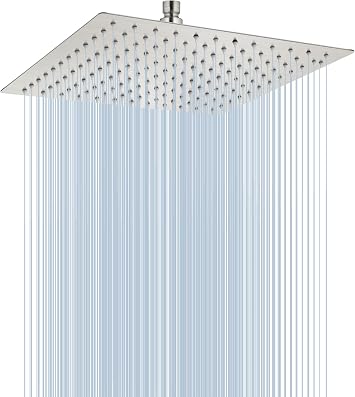 Midanya Square Rain Shower Head,High Pressure,Brushed Nickel 10 Inch