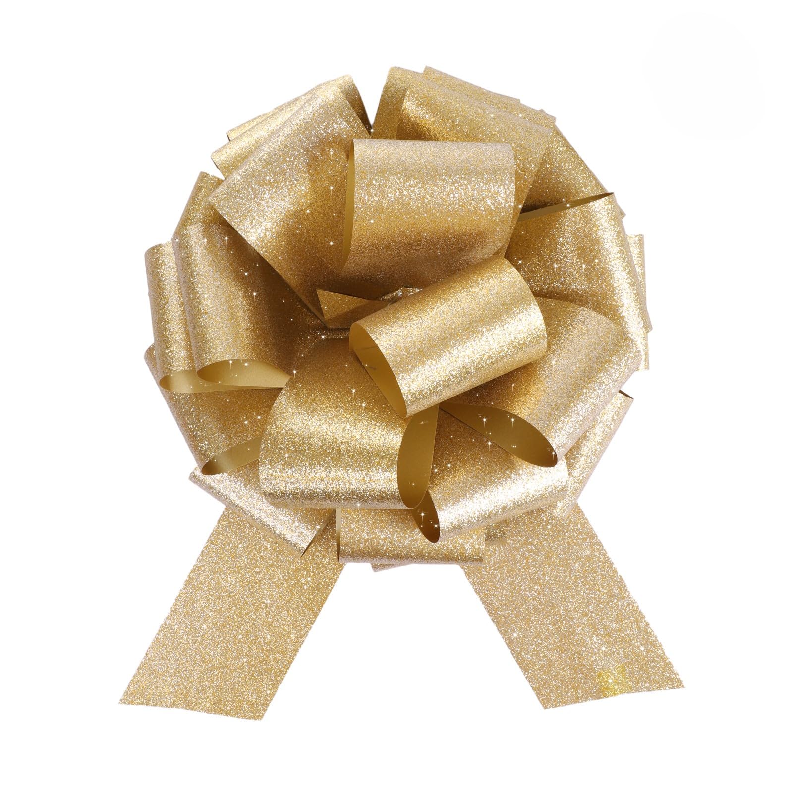 HCHENBOW 12" Large Gold Gift Bow,2pcs Big Bows for Gift Wrapping, Christmas Party Birthday Gift Wedding Ribbon Bows for Bikes, Boxes or Flower