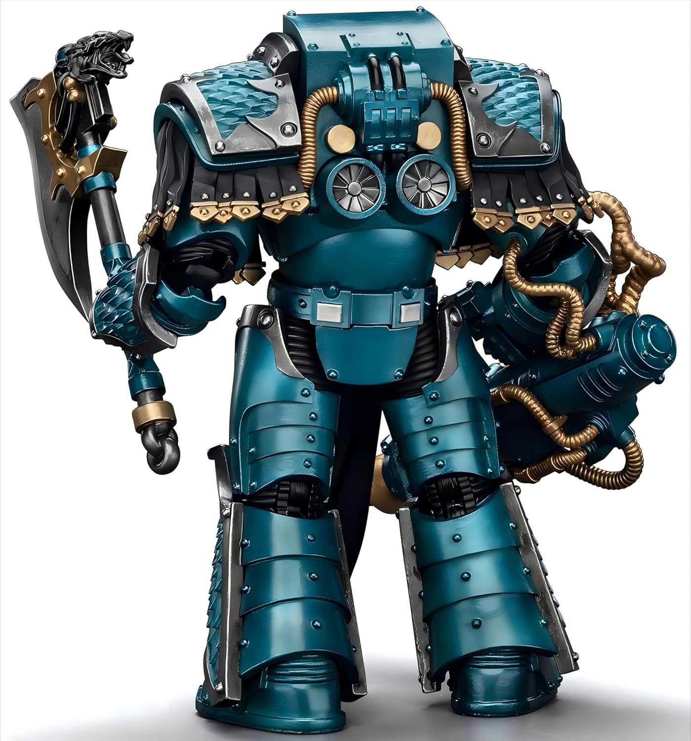 JOYTOY Warhammer 40K 1/18 Scale Action Figure Alpha Legion Lernaean Terminator with Conversion Beam Cannon - Articulated Figurine for Collection & Gifts - JT01284