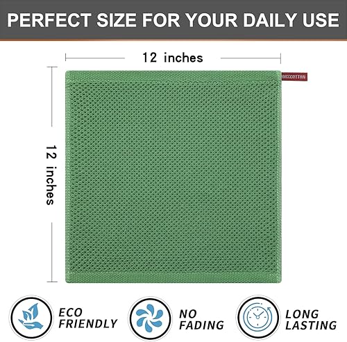 Miniatura 106 de Kitinjoy - Paños de cocina 100% algodón, paquete de 6 paños de cocina ultra suaves y absorbentes para secar platos, toallas de cocina de secado