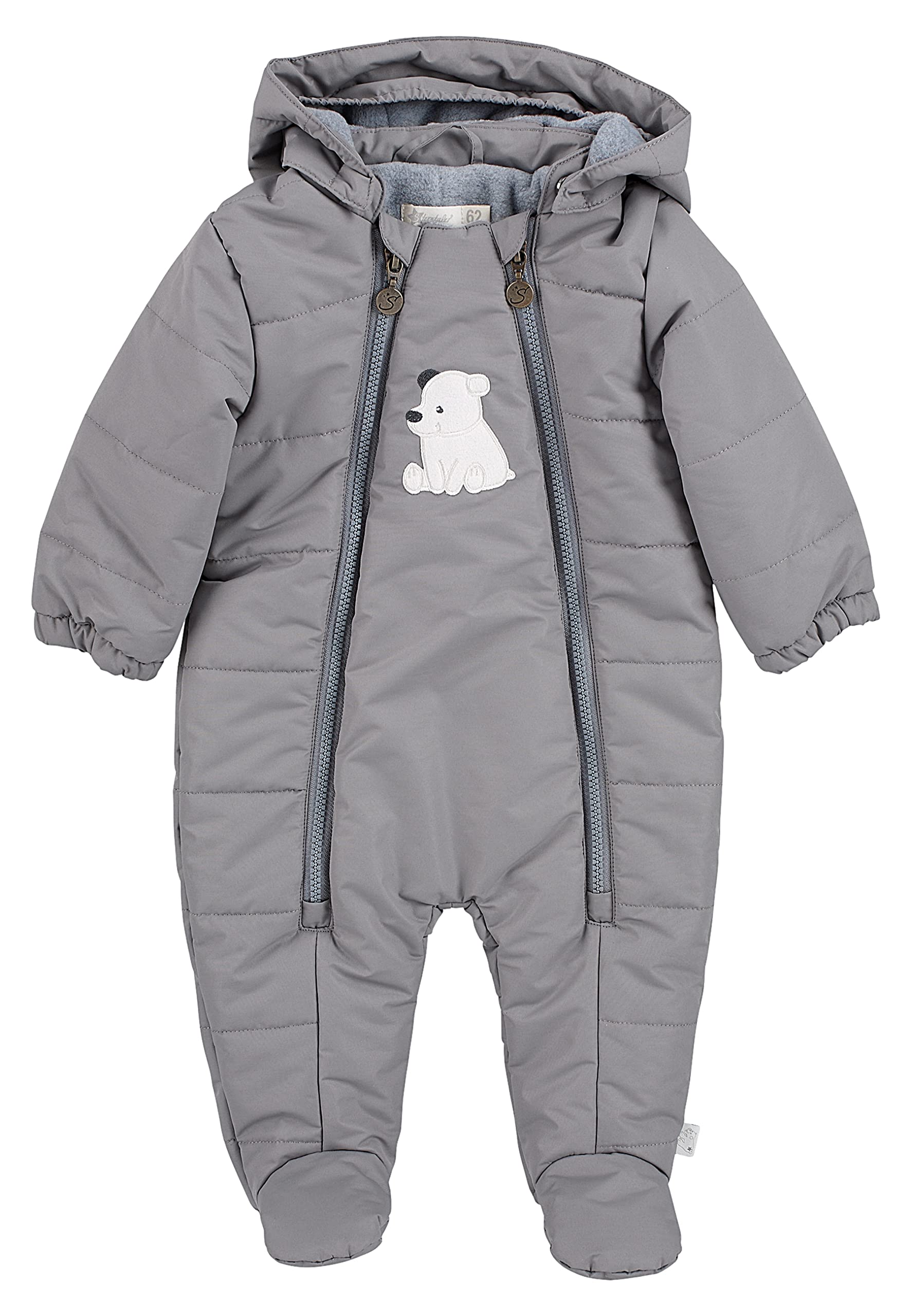 Sterntaler Unisex Kinder Overall Baby Overall gesteppt mit Kapuze Eisbär Elia