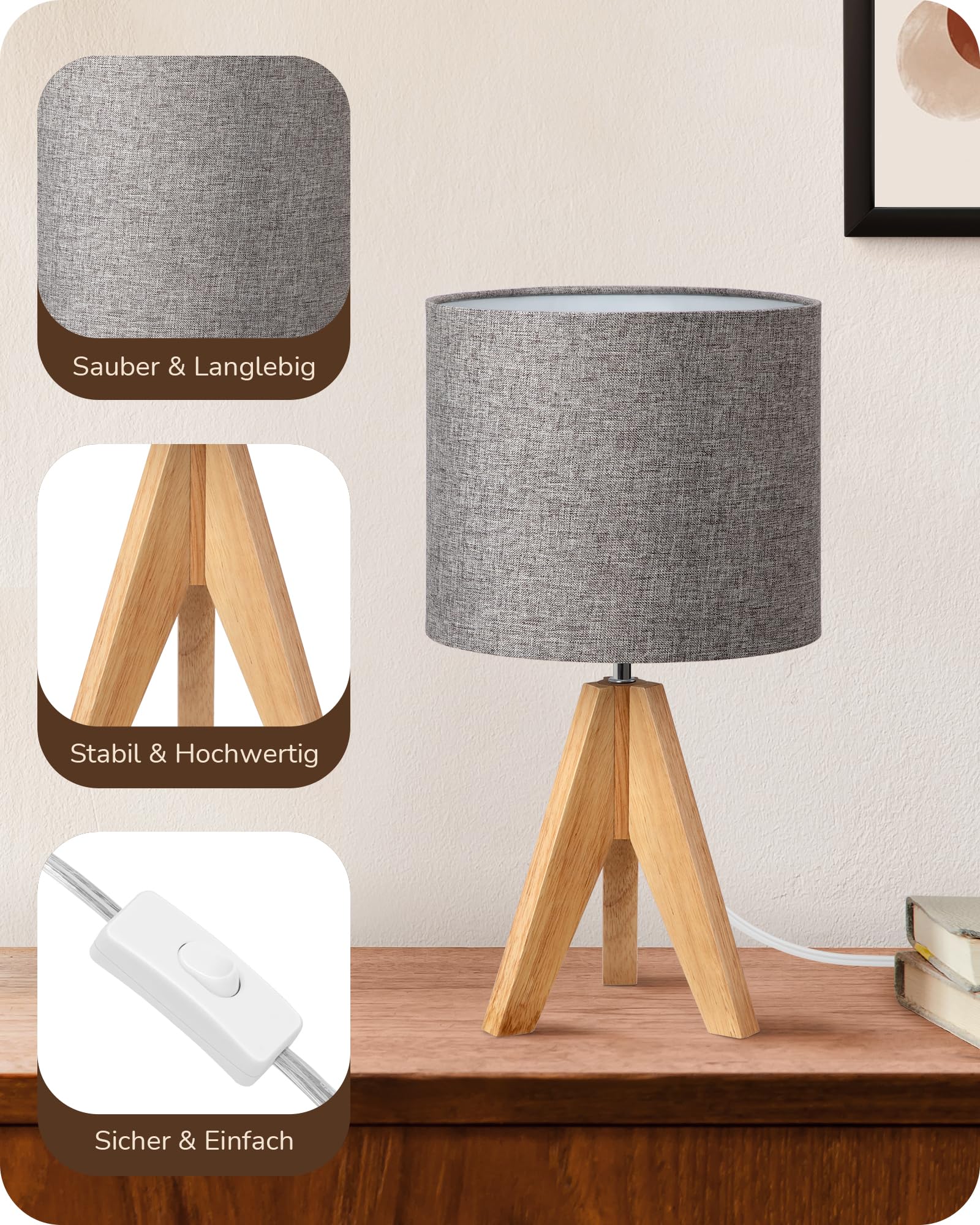 EDISHINE lampy stołowe lampki nocne DHLTL05M