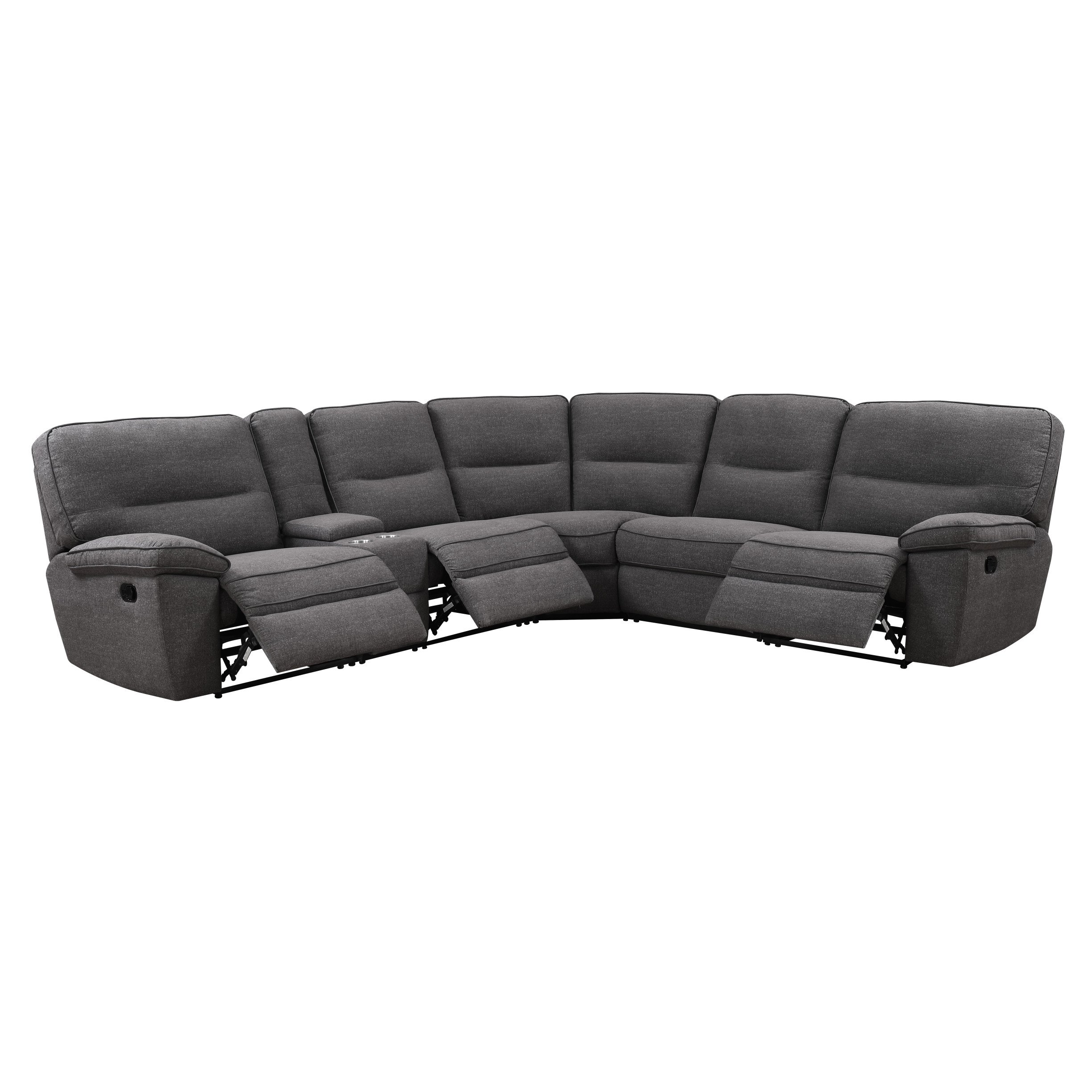Emerald Home Alberta Charcoal Gray Modular Reclining Sectional With