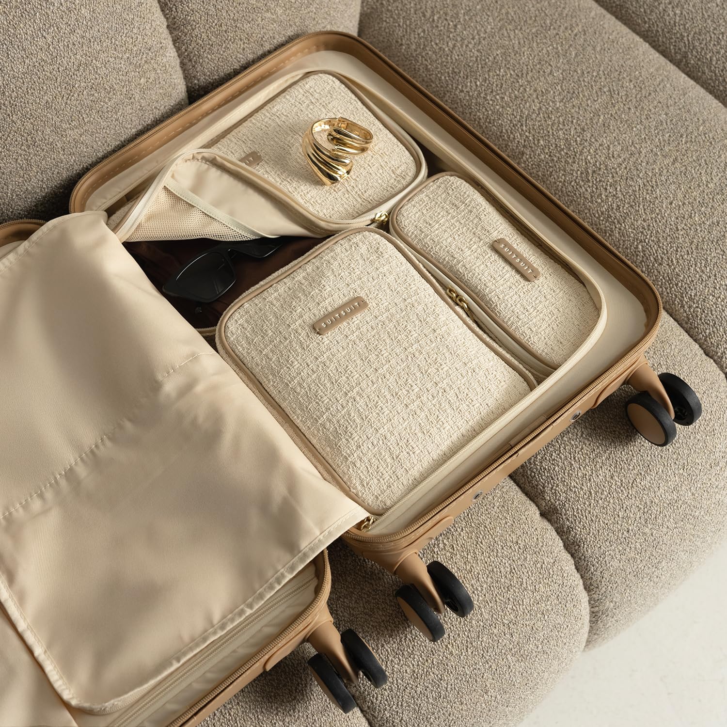 SUITSUIT Fusion - Packing Cubes - Set Van 3 - Handbagage Koffer 55 cm - Koffer Organizer Set - Bagage Organizers - Sloppy Cotton