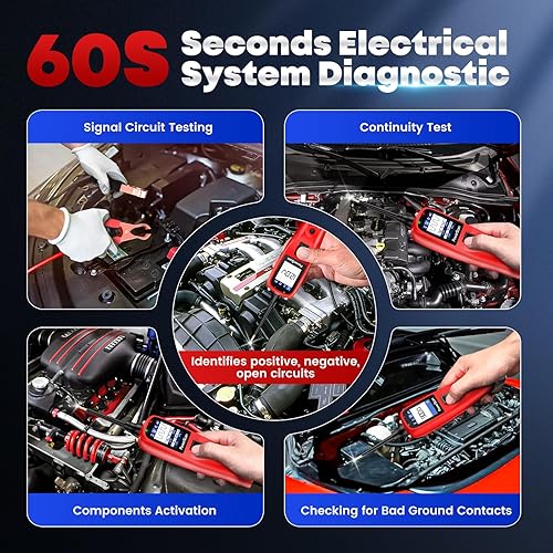 Miniatura 4 de Autel PowerScan Automotive Circuit Tester, Power Circuit Probe Tool, 12-24V Electrical Short Open Breaker Circuit Finder, AC/DC Current Resistance,