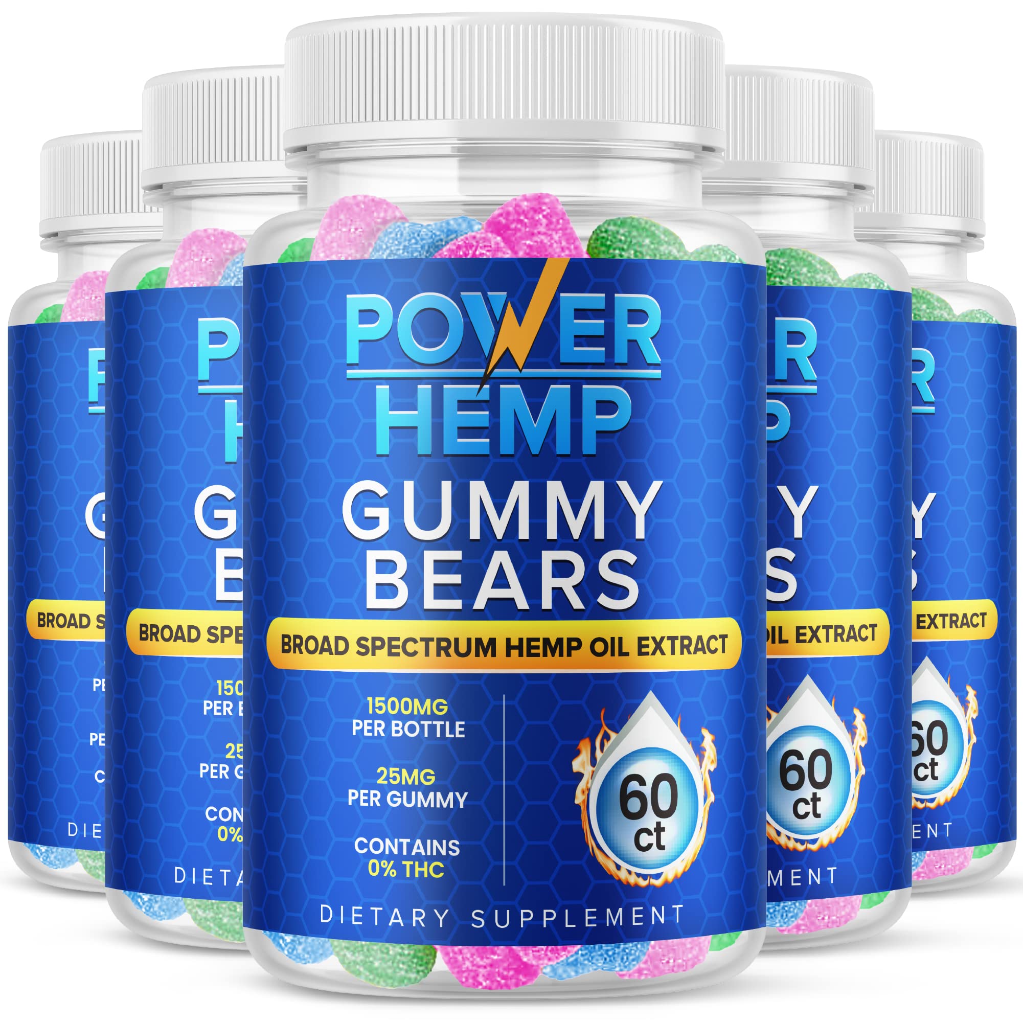 Buy (5 Pack) Power Cbds Gummies , Power Gummies Extra Strength, Power