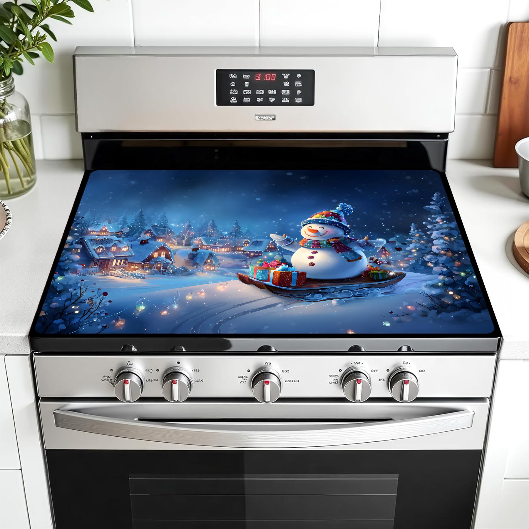 Stove Top Cover for Electric Stove, Glass Cooktop Mat, 28 x 20 Inch