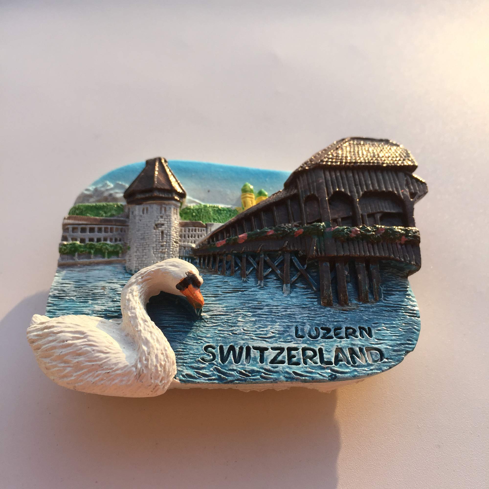 Wedare Magnete Frigorifero 3D Lucerna Svizzera - Monumento Del Leone - Souvenir Turistico In Resina - Decorazione Casa E Cucina - 5x8 Cm
