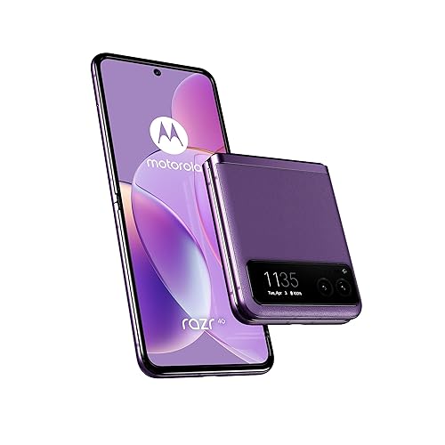 Immagine del prodotto Motorola razr 40 (Display flessibile 6,9'' OLED 144 Hz + display esterno 1,5” OLED, Fotocamere 64+12MP, Selfie 32MP, Caricatore 33W, Batteria 4200mAh, Android 13, 8/256GB, Dual SIM), Summer Lilia