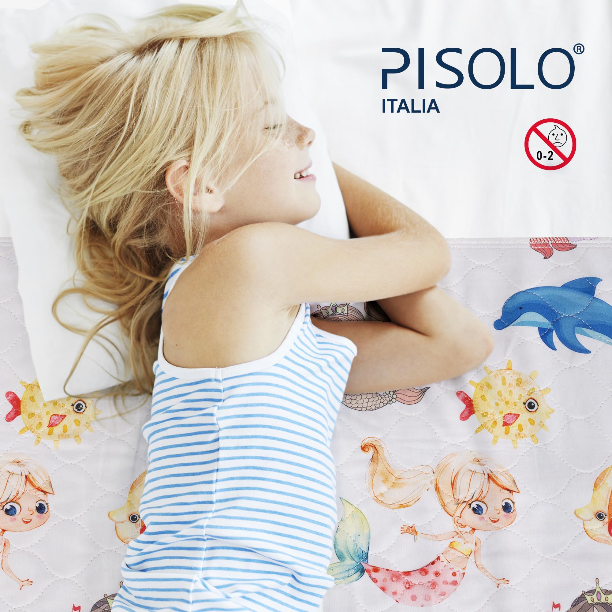 Coprimaterasso Impermeabile Ultra Assorbente 91x86cm Traversa Letto Bambino con Ali Rimboccabili