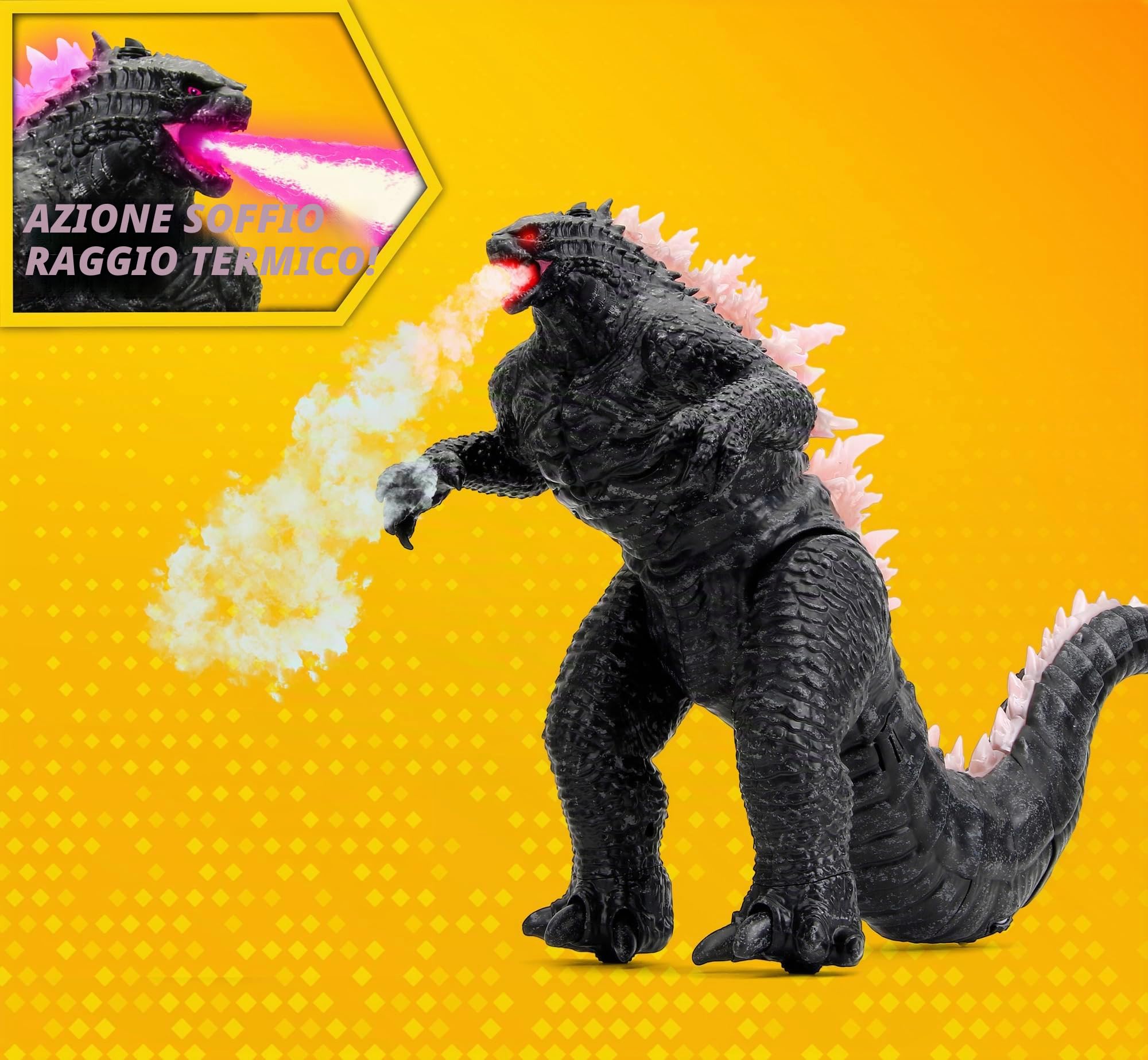 Jada Toys - Godzilla radiocomandato, 253256005, +6 anni, dal film Godzilla e Kong, con telecomando a 3 canali, con luci e suoni