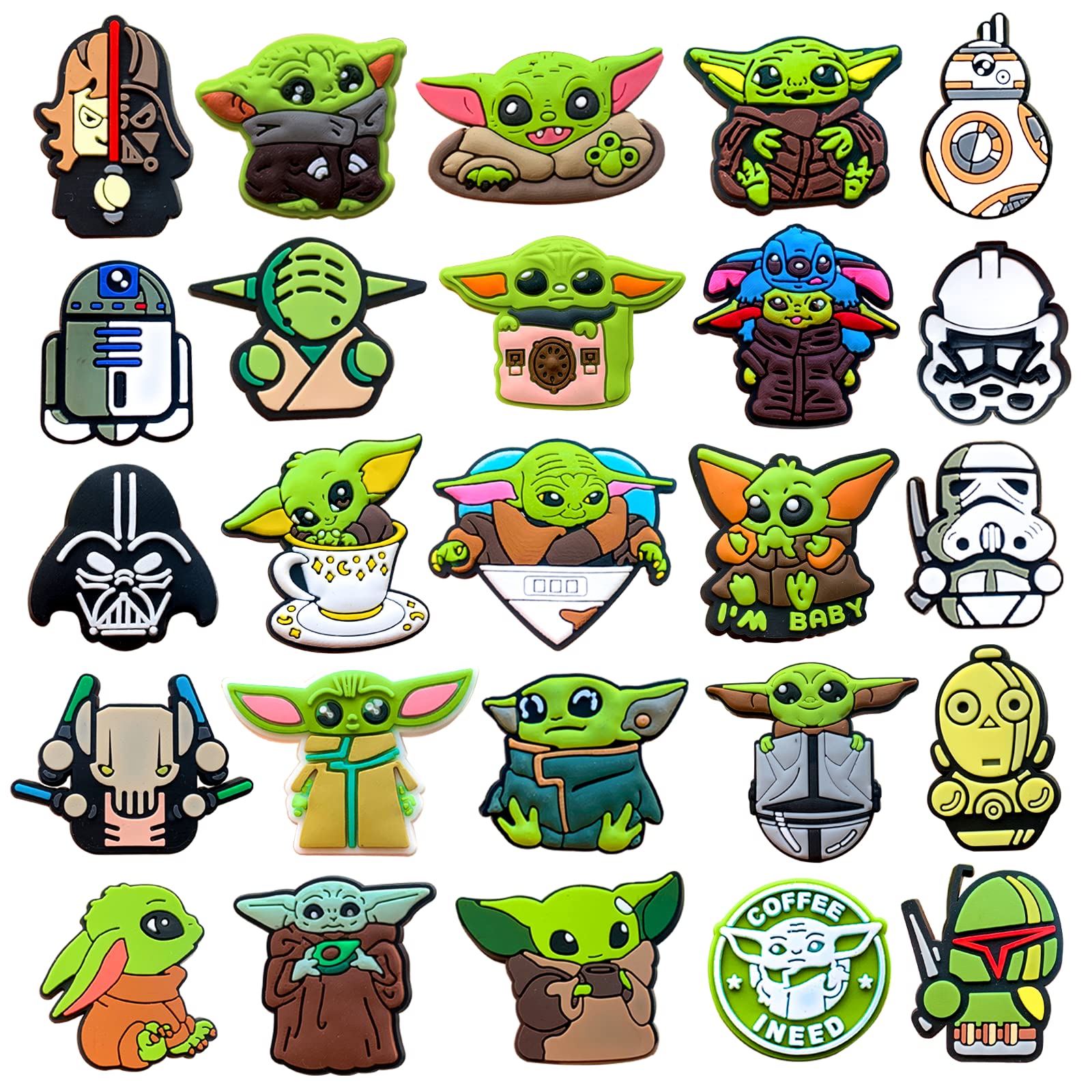 Zanerolan 25PCS Shoes Decoration Charms for Boys Teens Kids, Charms Accessories for Shoe Clog Decoration Party Favor