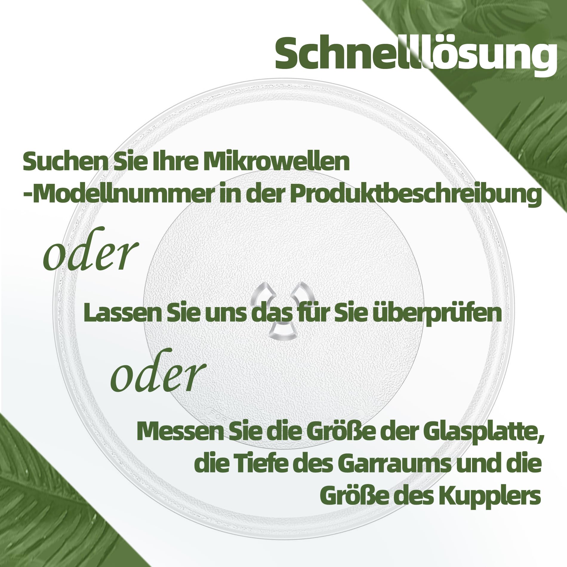 36 cm Mikrowellen Glas Platte für LG Mikrowellen Platte MJS47373304, 360 mm Ersatz Mikrowellen Glas Platte Kompatibel mit Frigidaire A13804901