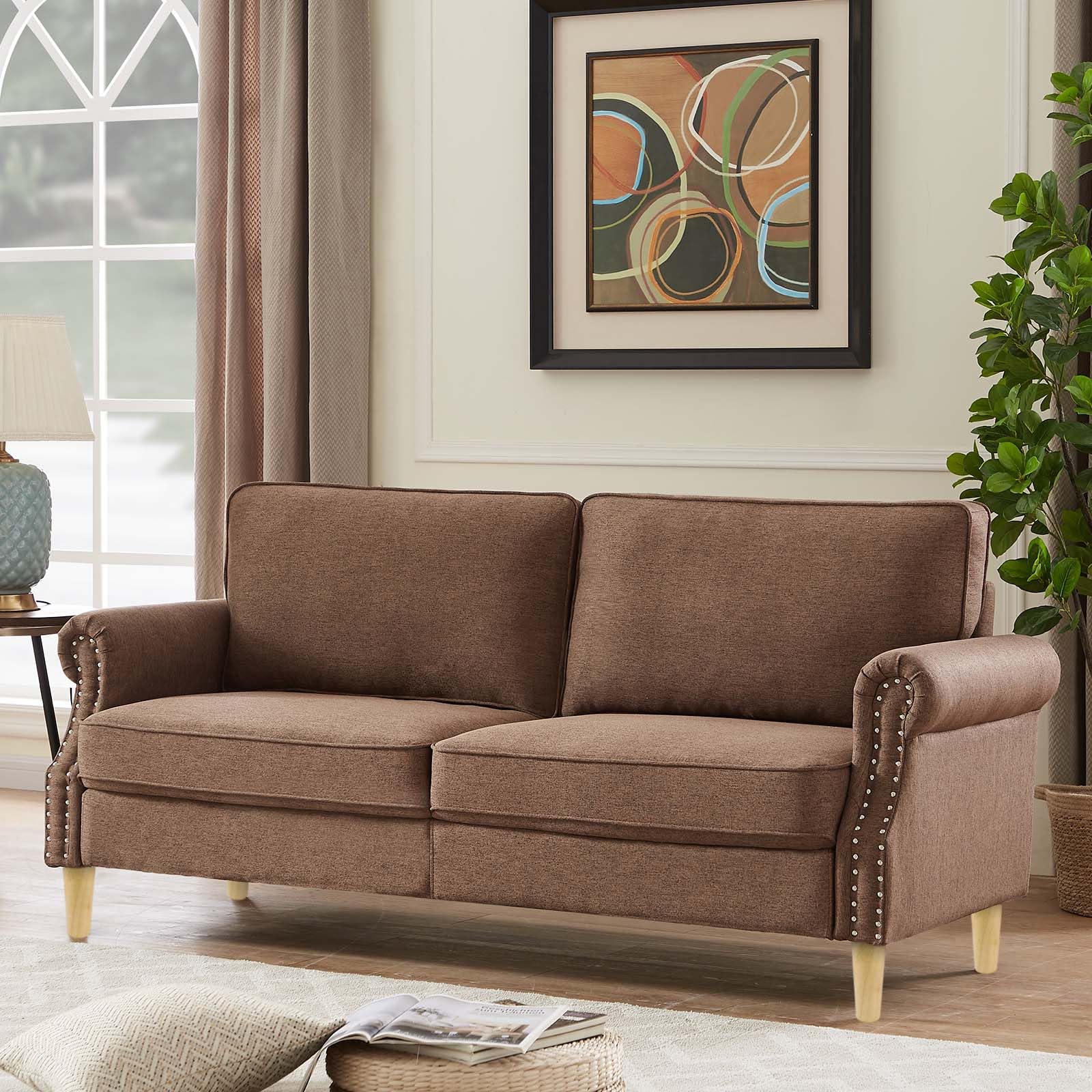 SHENGYIG 4 Pièces Pieds De Meubles En Bois De 12 Cm, Grain De Bois Clair, Design Élégant Et Simple, Forte Capacité De Charge, Idéaux Pour Tables, Canapés Et Armoires