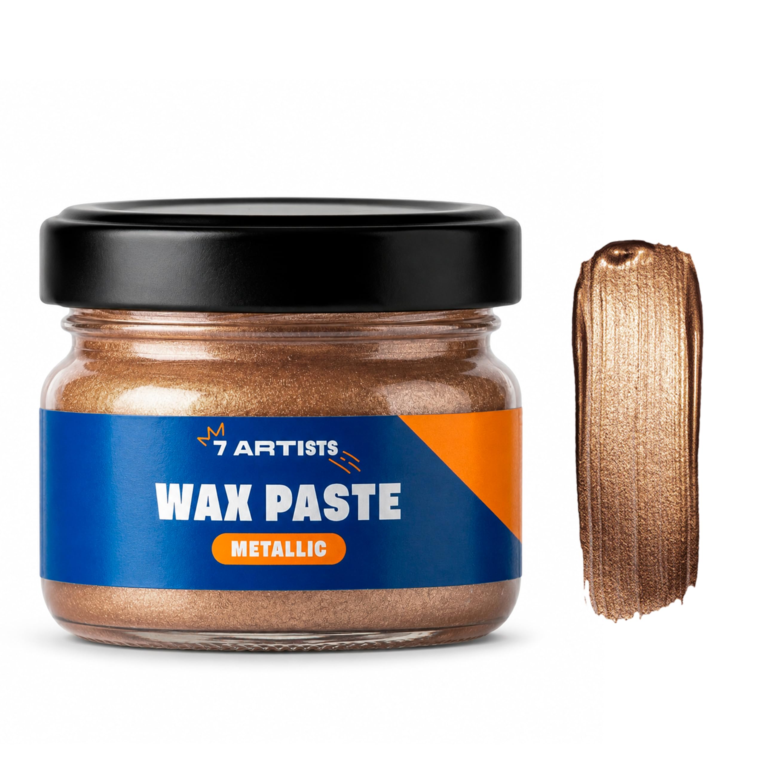 7 Artists Bronze Gilding Wax 20 Ml – Metallic Paste Wax With Beeswax & Orange Oil | Metallic Shimmer Finish For Furniture, Picture Frames, Wood, Plaster & Terracotta | Antique Gilding Paste