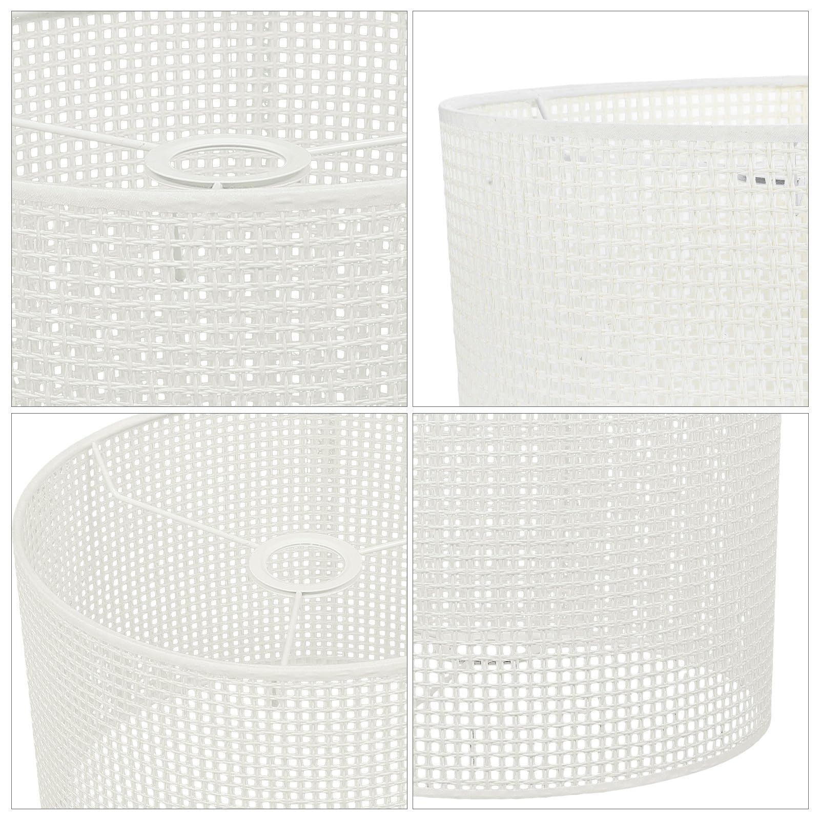 Veemoon Gewebter Lampenschirm aus Leinen 30cm X 20cm für Tisch und Stehlampen Lichtschützender Handgefertigter Lampenschirm Im Landhausstil für Wohn und Schlafzimmer